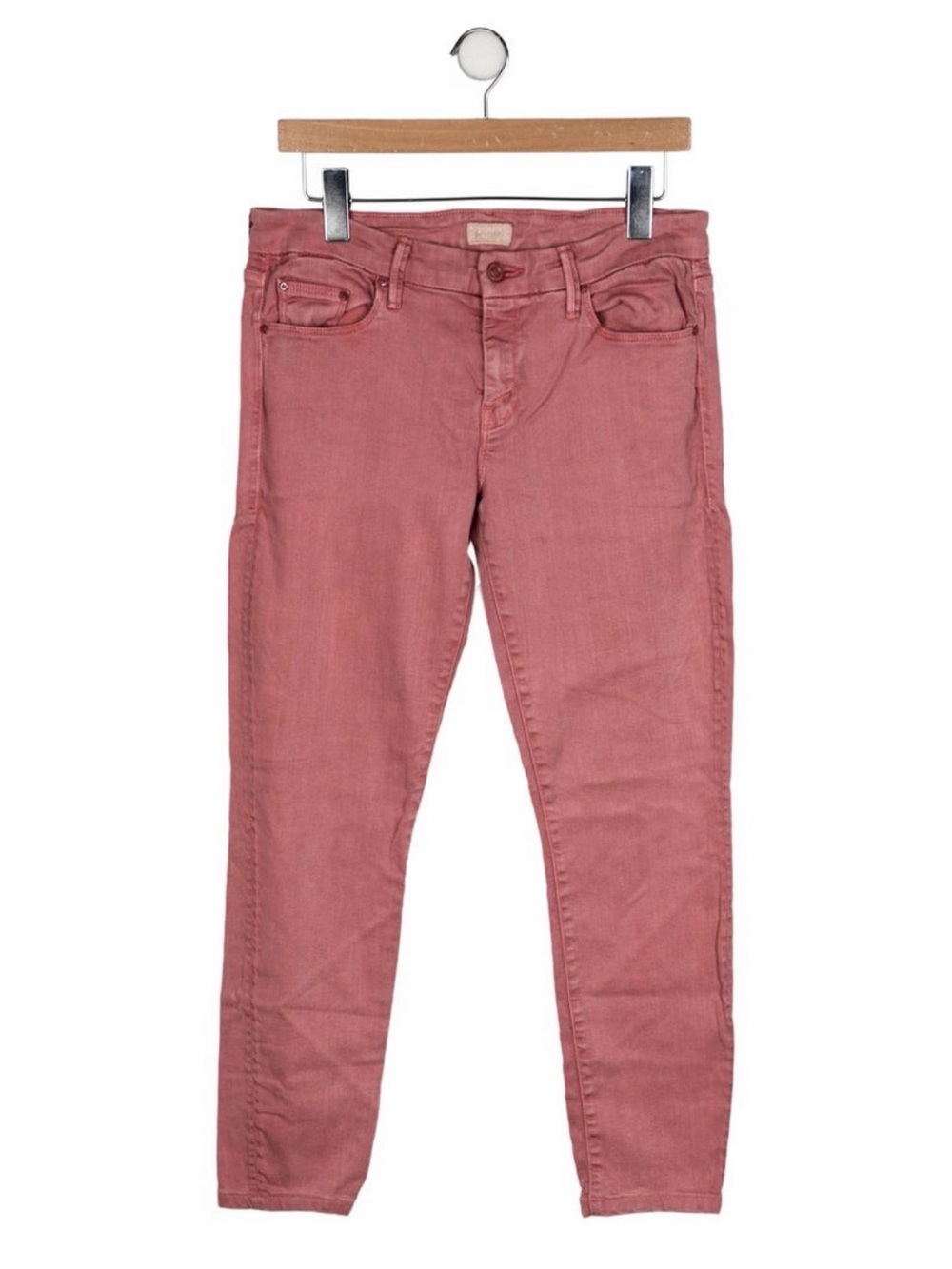 MOTHER Rose-Mauve Skinny Jeans